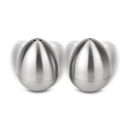 ROMINOX Kalimera Salt & Pepper Shakers, Set of 2 with Stand Up Mechanism, Screw Cap, Made of Solid Stainless Steel, High Quality Feel; Dimensions: Approx. 3.3 x 3.3 x 4.1 cm