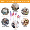 vilihkc 20 piece Unique Pattern Design Silverware Set, Stainless Steel