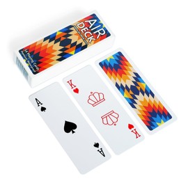 Air Deck - Lightweight and Compact Playing Cards for Travel - 54 Cards, Card Game Holiday, Card Deck (Electric)