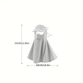 HOMDOWUP Women UV Sun Protection Face Cover UPF50 Outdoor Face Shield Windproof Balaclava Hood for Golf Cycling Hiking (CA/US, Alpha, One Size, Grey)