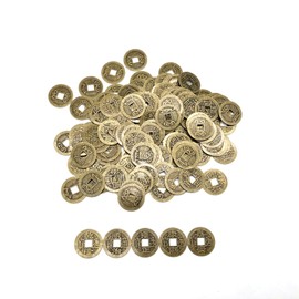 LilaLemon 100 Pcs Feng Shui Chinese Coins, I-ching Good Luck Fortune Coins for Health Success and Wealth 2cm