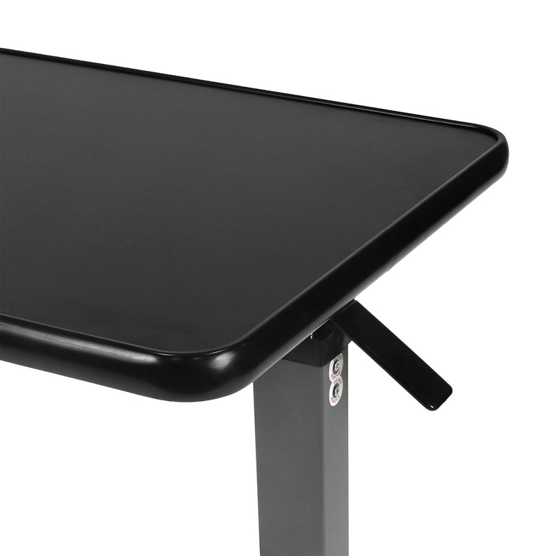 Vaunn Medical Pneumatic Adjustable Overbed Bedside Table with Wheels (Hospital