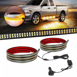 Unbranded 2x 70" Truck RV Trailer LED Running Board Lights Strip Side Marker Turn Signal
