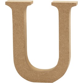 Creativ 56330 "U" MDF Letter, Brown, 13 x 2 cm