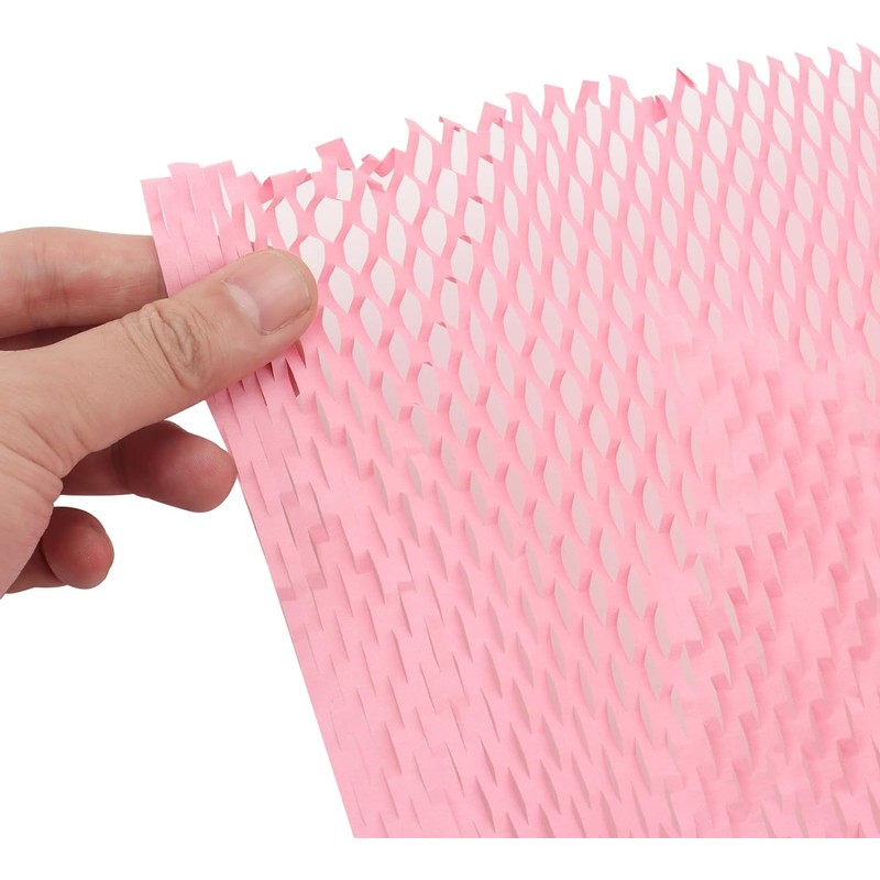 Pink Ready Roll Packaging Paper 30cm x 40m 131ft Honeycomb