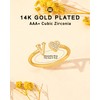 TOLOWOBK Gold Rings for Women Girls Initial Adjustable Open Rings