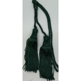TRIMS4LESS Hunter Green Chair Tie 4" Tassels 22" Cord Spread Lot Of 2 Holiday Decor