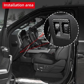 BETTERHUMZ Brake Clutch Pedal Pad Cover Compatible with Ford F150 Raptor 2015-2020 Carbon Fiber Car Pedal Frame Sticker for Safe Driving Interior Accessories (Black)