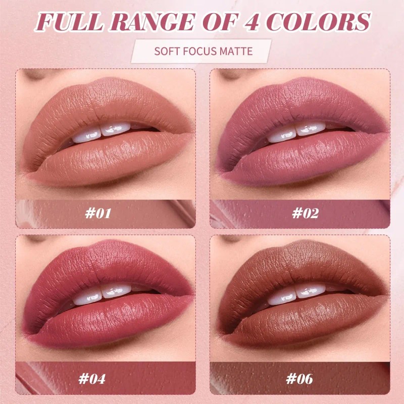 Nhg4 Piezas Pintalabios Mate, Barra De Labios Permanentehg