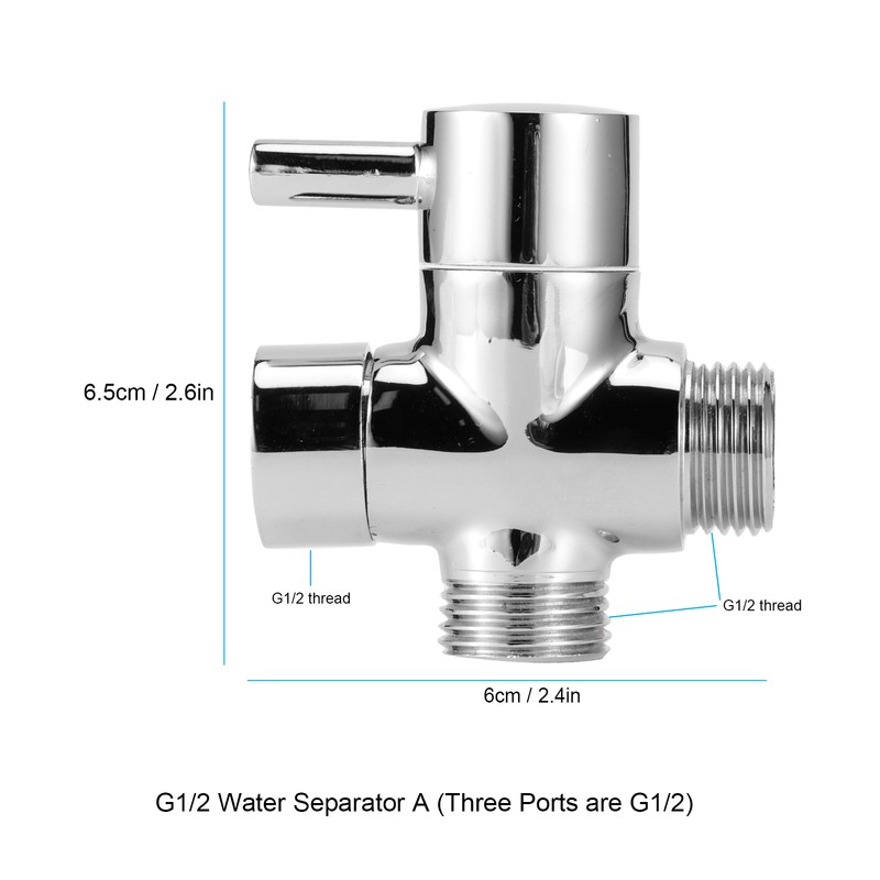 3Way Faucet Diverter Valve Bathroom Shower Parts for Handheld Showerhead