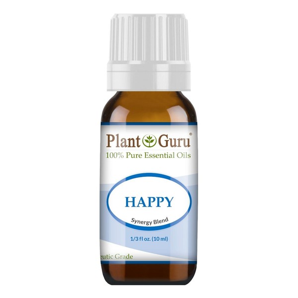 Happy Essential Oil Blend 10 ml 100% Pure For Anxiety, Stress Away and Diffuser