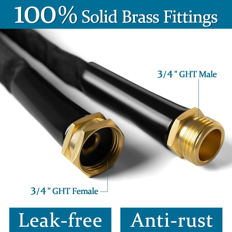 Gnimihz Garden Hose 100ft, Made of TPE(BetterThan PVC), with 10