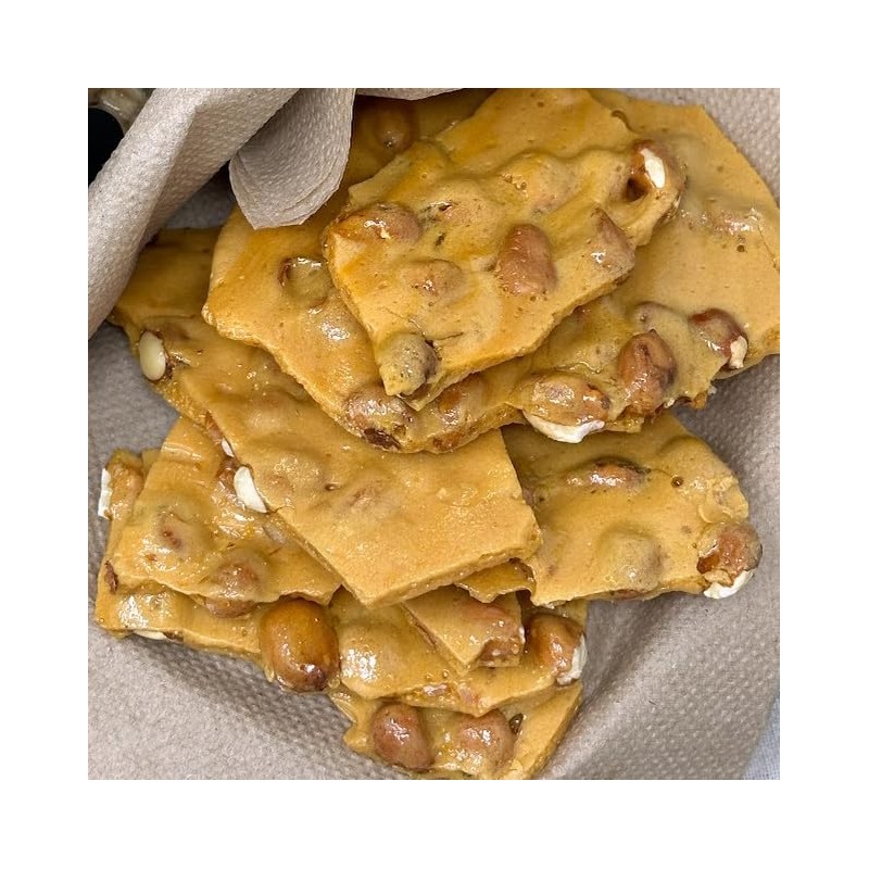 SweetGourmet Original Peanut Brittle Candy, Homestyle Toffee with Nuts, Traditional