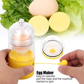 Egg Shaker Scrambler, Hand Whisk Powered Golden Egg Maker Yolk White Eggs Mixer, Portable Egg Shaker Pudding Maker, Kitchen Cooking Utensil
