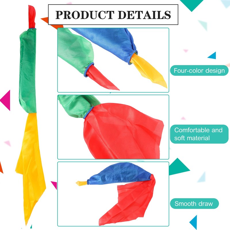 Magic Scarf 2 Pieces Hanky Props Scarf Color Changing Handkerchief