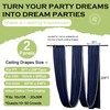 PartyVillage 10ftx20ft Navy Blue Ceiling Curtain for Wedding Parties –