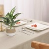 Hiasan Faux Linen Rectangle Tablecloth - Wrinkle and Stain Resistant