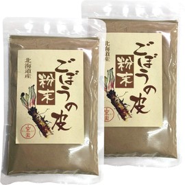 [100% Domestic] Burdock Skin Powder, 2.5 oz (70 g) x 2 Bag Set, Hokkaido Sugamo Teahouse Sannenen