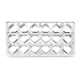 Ibili 799302 Corazon Baking Mould Praline Magnetic Polycarbonate Clear 30 x 14 x 2 cm
