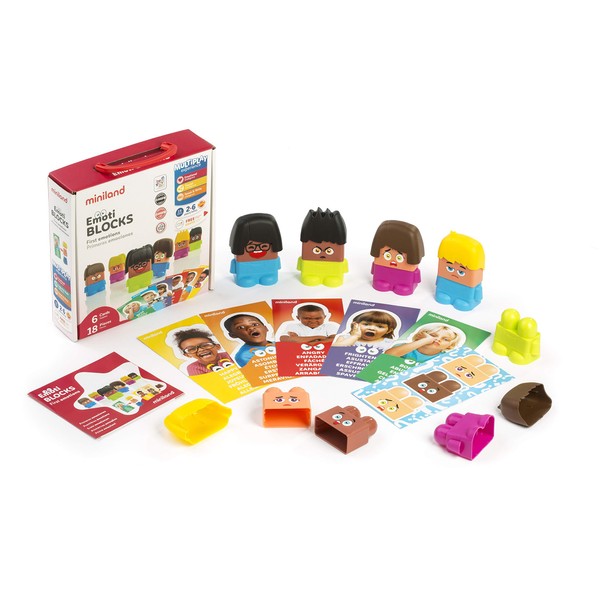 Miniland Emotiblocks, From Ages 2–6 Years, 1-6 Players, Social Awareness,
