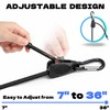 KJE 8Pcs 36" Adjustable Bungee Cords with Hooks - Black