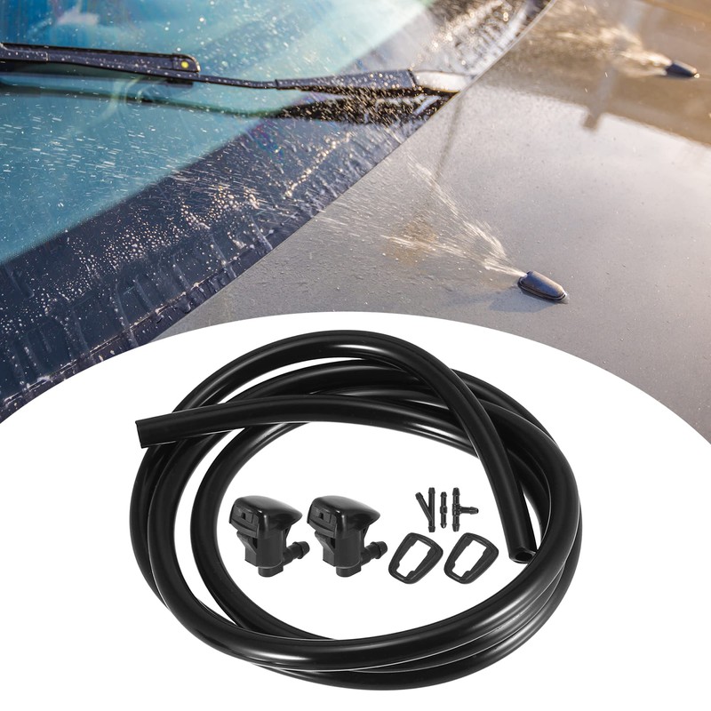 X AUTOHAUX 6pcs Windscreen Wiper Nozzles Kit Windscreen Washer Hose