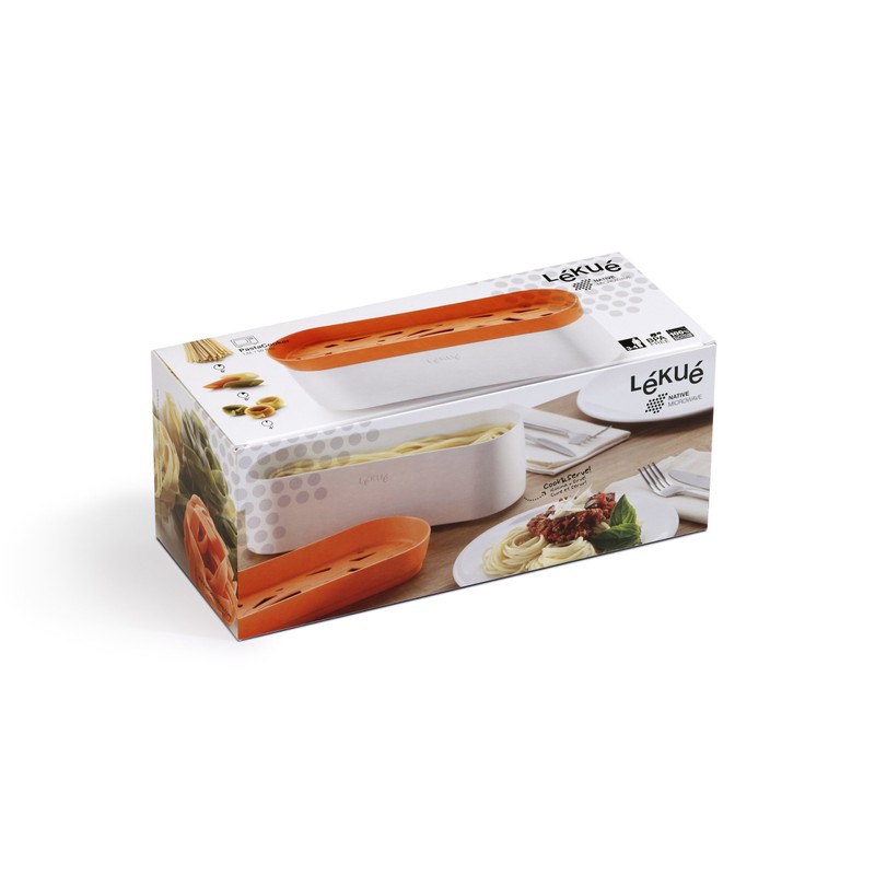 Lekue 0200702N07M017 Pasta Cooker, Orange