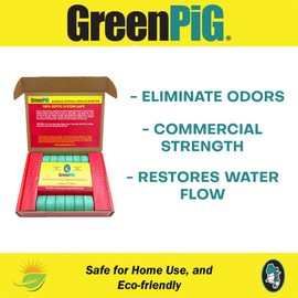 GREEN PIG Garbage Disposal Cleaner and Deodorizer, 59C Eliminates Odors, Breaks Down Odor Causes for Effective Garbage Disposal and Disposal Usage
