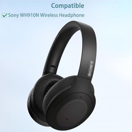 HAIZEEN Ear Pads Compatible with Sony WH-H910N WH H910N Wireless Headphones Ear Pads Replacement Cushion (Protein Leather/Memory Foam)