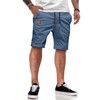 Jmierr Men's Summer Chino Shorts, Cotton, Elastic Waist, with Pockets,