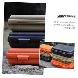 KICHOUSE 2pcs Portable Outdoor Wilderness Survival Container Carry Box Tool Small Box Water Resistant for Adventurers Color