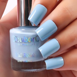 DouborQ Cherry Color Nail Polish Finger Air Dry Long-lasting Nail Art Varnish (16)