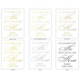 Wedding Fan Sign, Choose Your Foil Color and Unframed Print Size, Fan Wedding Program Sign, Please Take One, Wedding Decor Gold Foil Reception Decorations For Guests, Poster