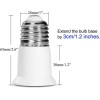 SumVibe Light Bulb Socket Extender E26/E27 Screw In Adapter 3cm