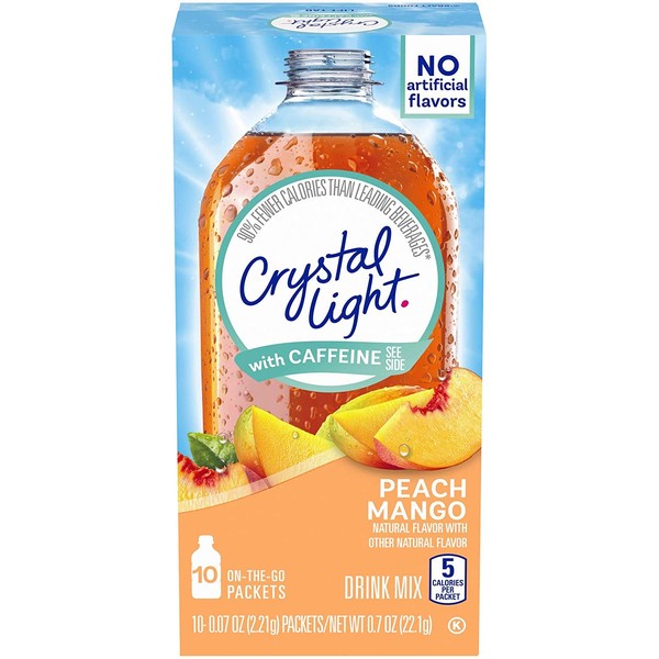 Crystal Light On The Go Peach Mango With Caffeine Drink