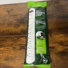 Greenlite Tier 1 Advanced Current Sensing 7 Outlet Power Strip Ideal For PC & TV