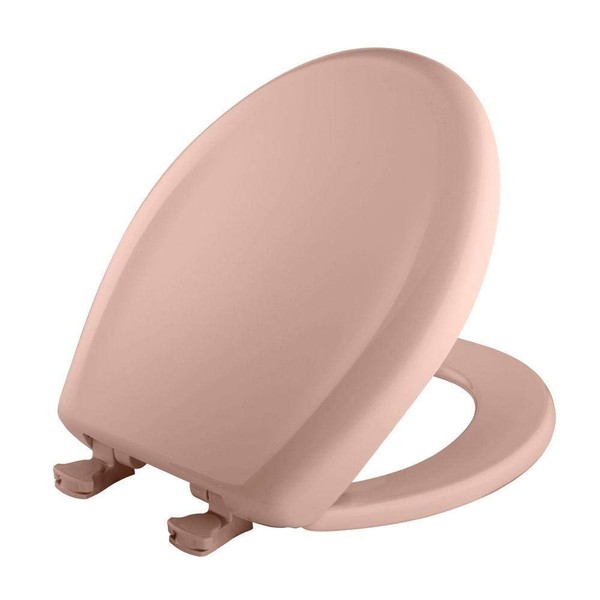Bemis 200SLOWT 063 Will Slow Close, Never Loosen and Easily Remove Toilet Seat, Round, Venetian Pink