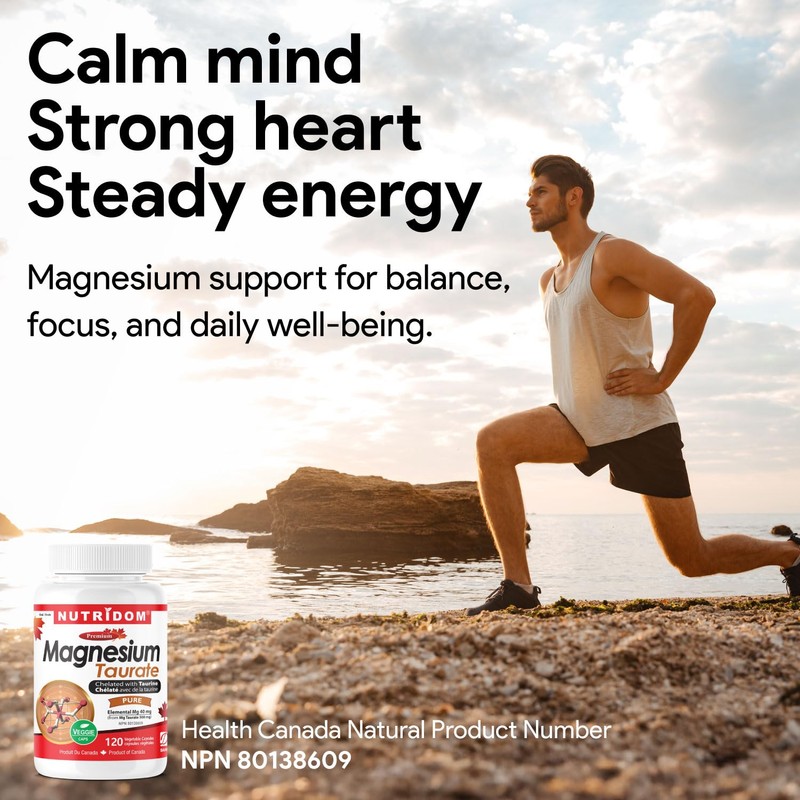 Nutridom Nutridom Magnesium Taurate 500mg | 40mg Elemental Magnesium per