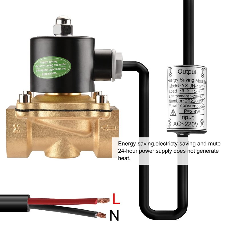 Heschen Brass Solenoid Valve 2W-250-25 Direct Acting 220 VAC PT1
