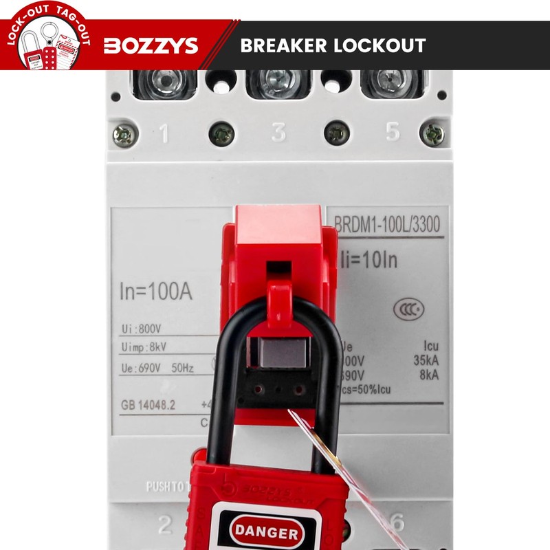 BOZZYS Clip-On Circuit Breaker Lockout Device,9 Pack Loto Lockout Tagout