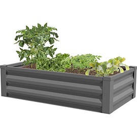 Panacea Raised Garden Bed, Antique Iron, 3.9'L x 2'W