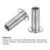 sourcing map M10 Multi-Grip Rivet Nuts, 6pcs Pre-Bulbed Shank Flat