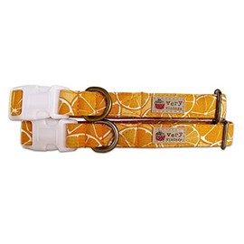 Collar - Tangerine Collar | Oranges Collar | Oranges Lovers Gift | Dog Collar | Cat Collar | Gift for Pet | Pet Accessories - Organic Cotton