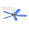 Gothic Punk Pattern Blue - Ceiling Fan Skin Kit fits