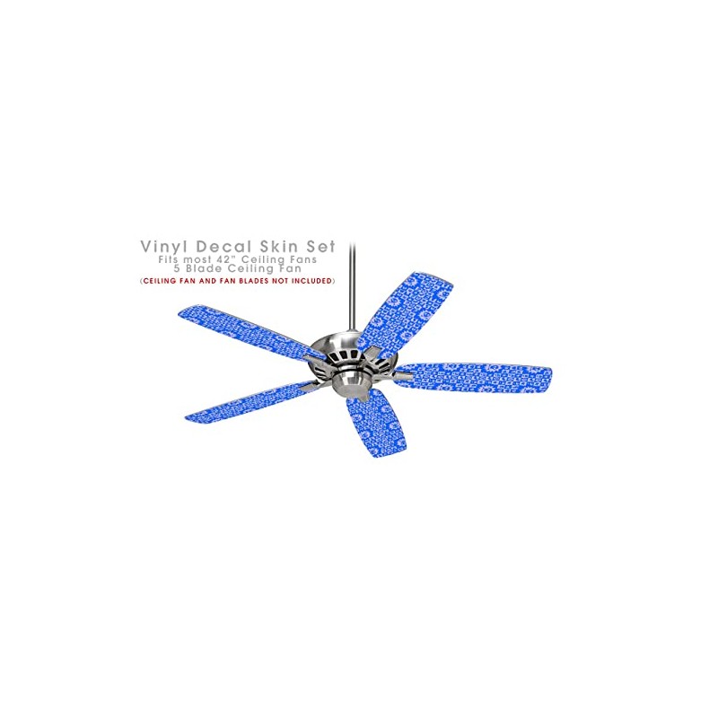 Gothic Punk Pattern Blue - Ceiling Fan Skin Kit fits