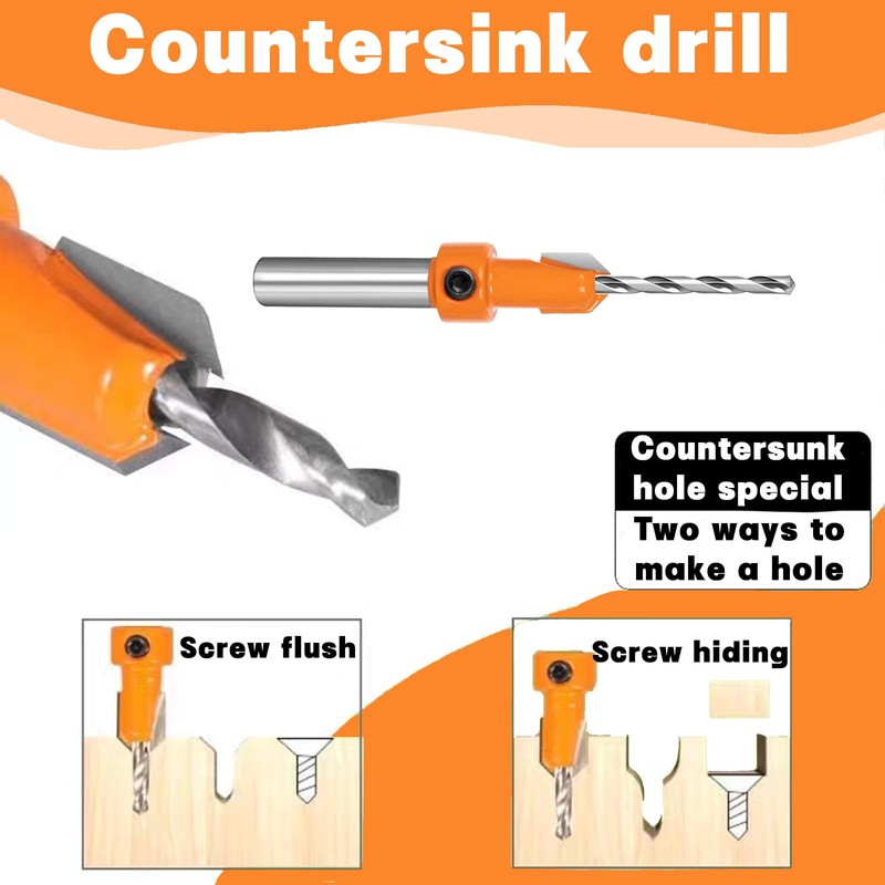 Countersink Drill Bit - 5 Countersink Drill Bit Sets with
