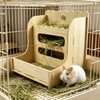Amonk Wood Guinea Pig Hay Feeder for Cage 7x7x8in Including