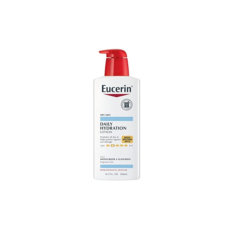 Eucerin Daily Hydration Moisturizer & Sunscreen Lotion SPF 15 16.9