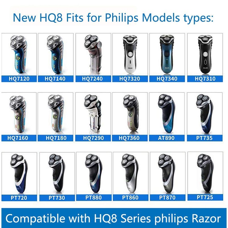HQ8 Replacement Heads for Aquatec Shaver, HQ8 Blades for PT720