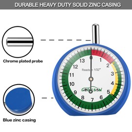 GODESON Tire Tread Depth Gauge, Dial Type Tire Tread Depth Gauge Professional for Motorcycle, car,Truck and Bus,Easy Reading Tire Depth Gauge in 32nds(Pack of 10)